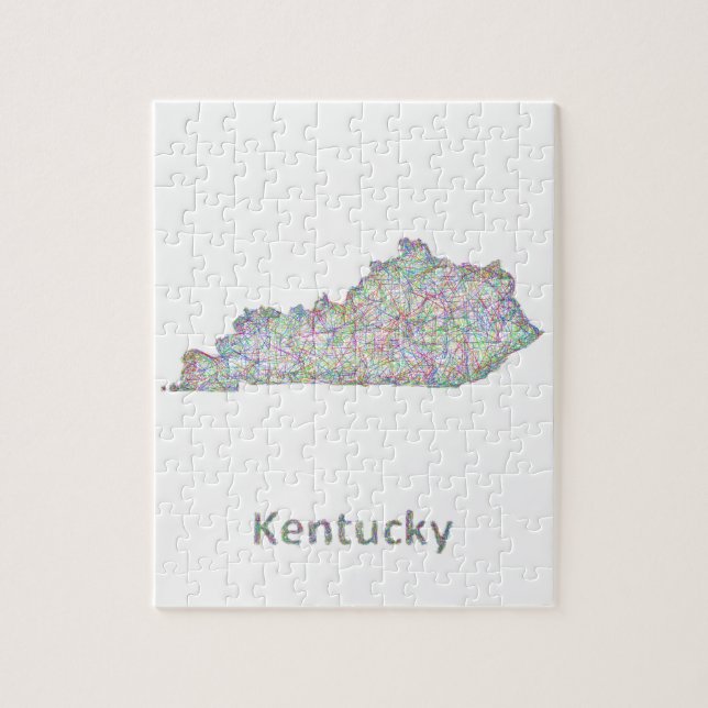 Puzzle Carte du Kentucky (Vertical)
