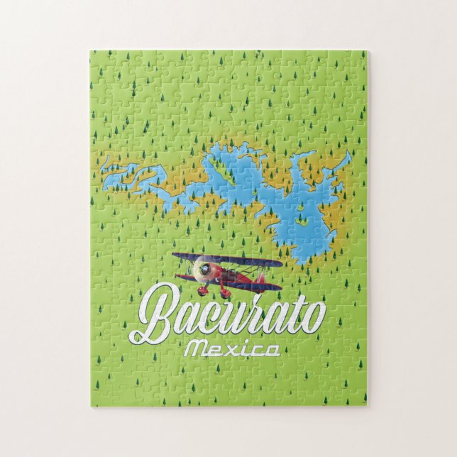 Puzzle Carte du lac Bacurato mexico (Vertical)