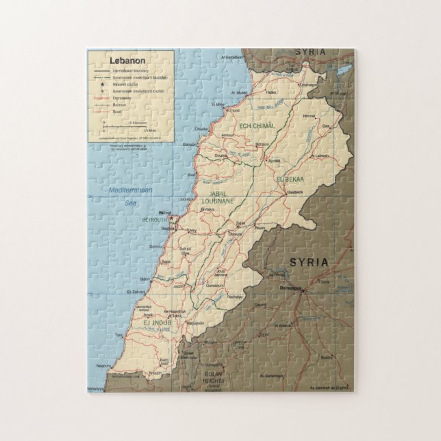 Puzzle Carte du Liban (2000) (Vertical)