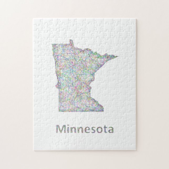 Puzzle Carte du Minnesota (Vertical)