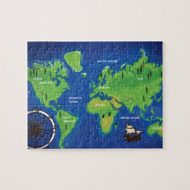 Puzzle Carte du monde (Horizontal)