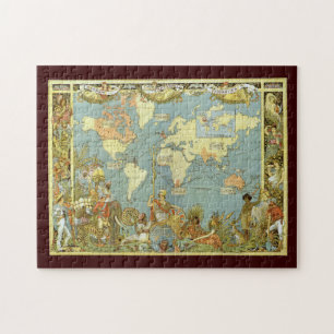 Puzzle Carte du monde antique de l'Empire britannique, 18