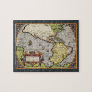 Puzzle Carte du monde antique des Amériques par Abraham O