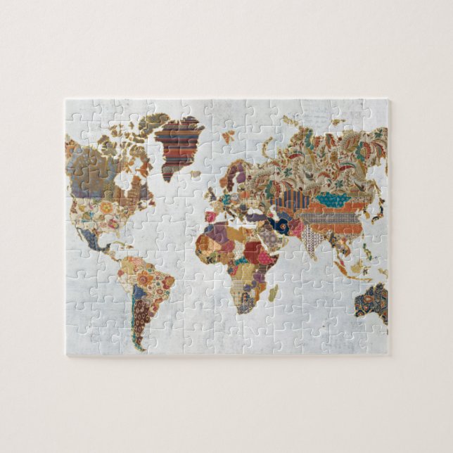 Puzzle Carte du monde de motif (Horizontal)