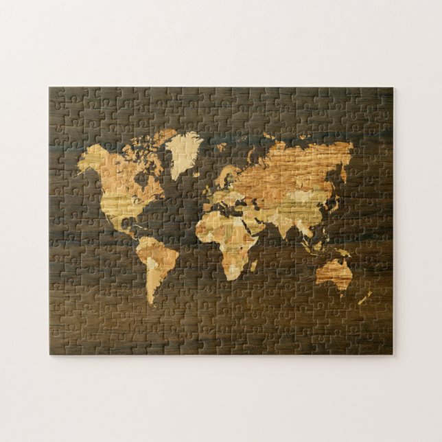 Puzzle Carte du monde en bois (Horizontal)