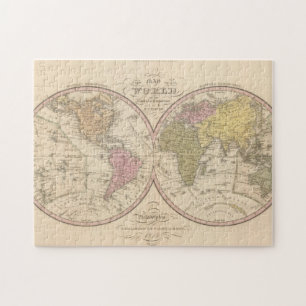 Puzzle Carte du monde sur la projection mondiale 2