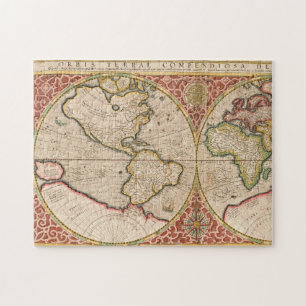 Puzzle Carte du monde vintage