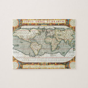 Puzzle Carte du monde Vintage par Abraham Ortelius 1587-1