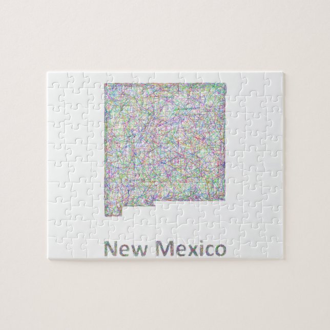 Puzzle Carte du Nouveau Mexique (Horizontal)