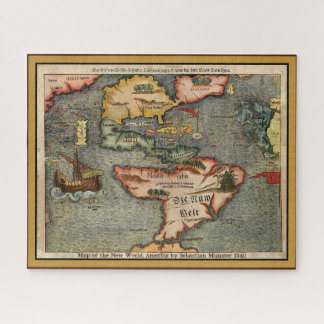 Puzzle Carte du Nouveau Monde, Amérique par Sebastian Mun