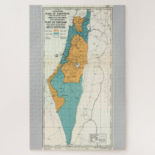 Puzzle Carte du plan palestinien de partition économique
