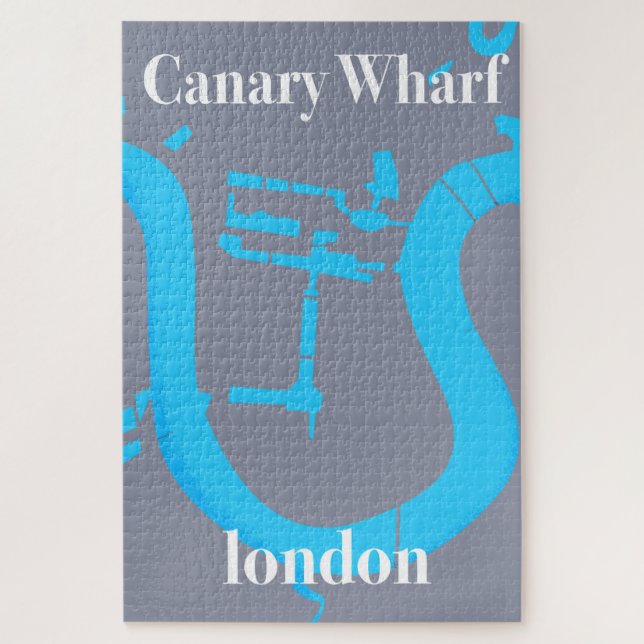 Puzzle carte du quai canary london (Vertical)