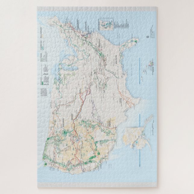 Puzzle Carte du sentier des parcs nationaux (Vertical)