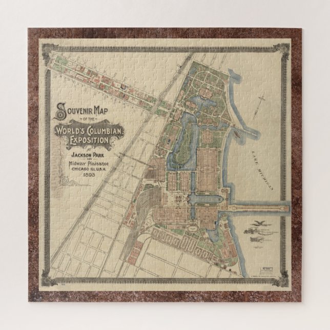 Puzzle Carte du souvenir du salon mondial de Chicago, 189 (Vertical)