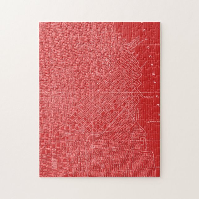 Puzzle Carte graphique de San Francisco (Vertical)