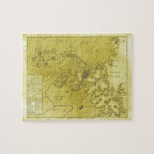 Puzzle Carte Historique de Boston Guerre d'Indépendance A