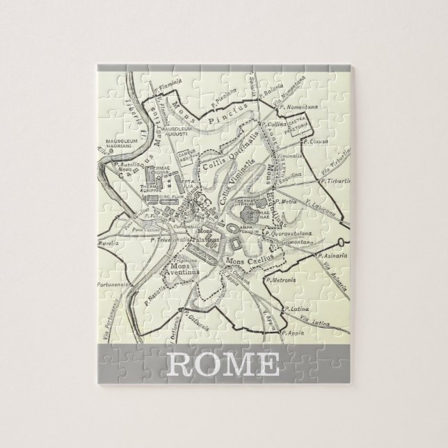 Puzzle Carte historique de la ville de Rome (Vertical)