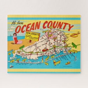 Puzzle Carte illustrée de Jersey Shore