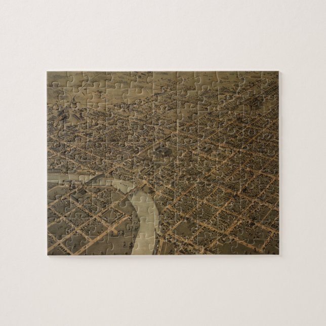 Puzzle Carte imagée vintage de Columbus Ohio (1872) (Horizontal)