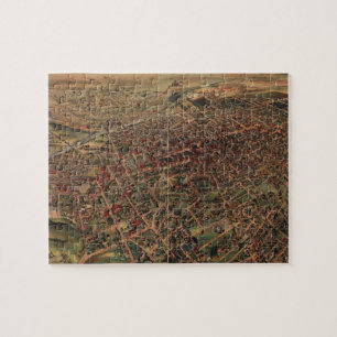 Puzzle Carte imagée vintage de Los Angeles (1891)