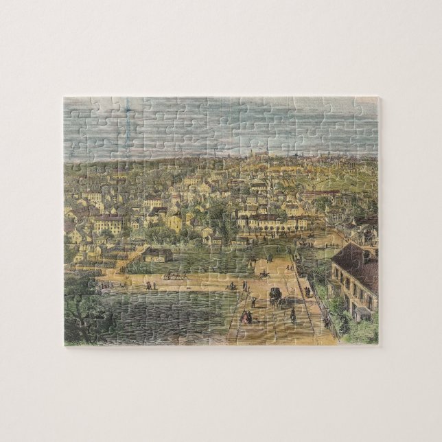 Puzzle Carte imagée vintage de Richmond la Virginie (Horizontal)
