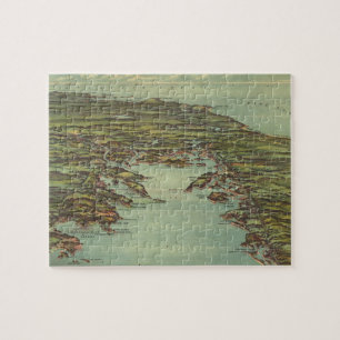 Puzzle Carte imagée vintage des buses Bay (1907)