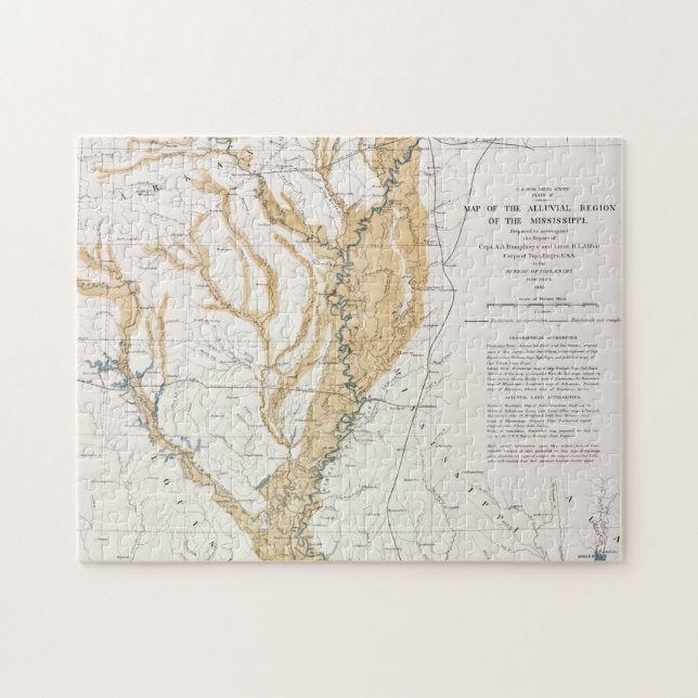 PUZZLE CARTE : LE FLEUVE MISSISSIPPI, 1861 (Horizontal)