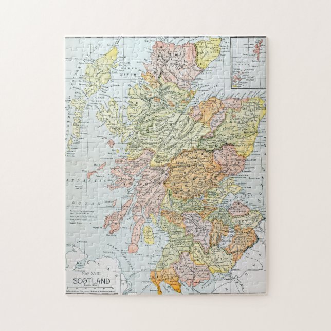PUZZLE CARTE : L'ECOSSE (Vertical)