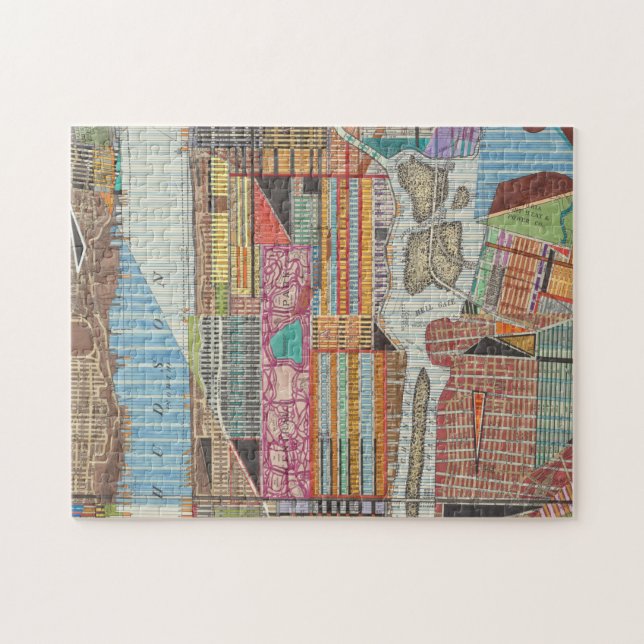 Puzzle Carte moderne de New York III (Horizontal)