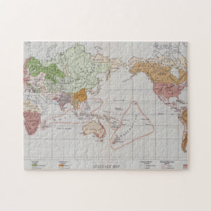 Puzzle Carte montrant les langues du monde