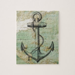 Puzzle Carte nautique antique avec l'Ancre
