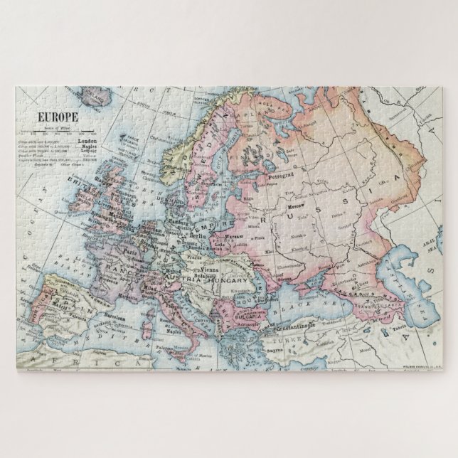 Puzzle Carte politique de l'Europe (1916) (Horizontal)