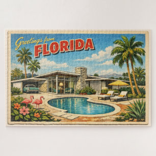 Puzzle Carte postale de Floride du milieu du XXe siècle