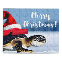 Carte postale de la tortue de Noël