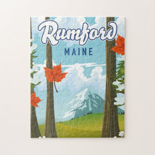 Puzzle Carte postale de l'affiche de voyage Rumford Maine