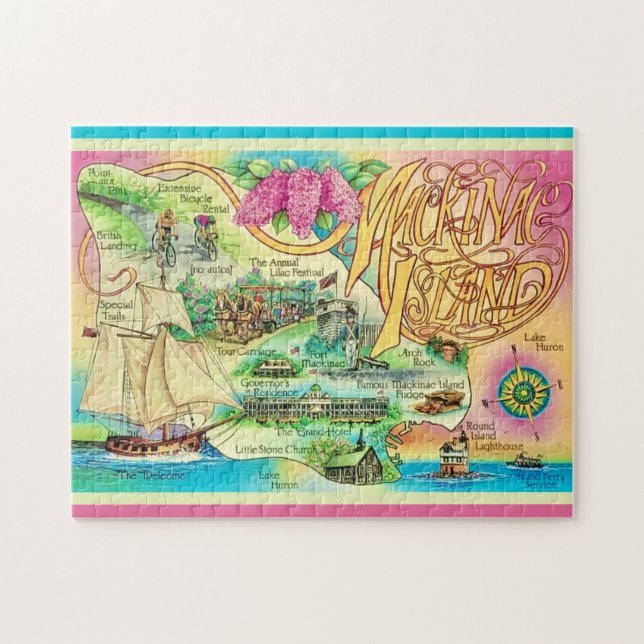 Puzzle Carte postale de l'île Mackinac (Horizontal)