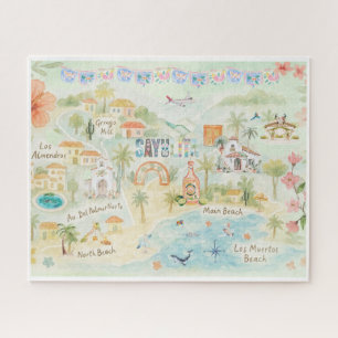 Puzzle Carte postale de voyage à l'aquarelle   Sayulita M