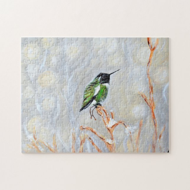 Puzzle Carte postale Peinture des colibris du Jour de la  (Horizontal)