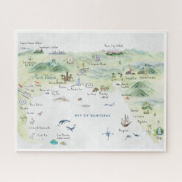 Puzzle Carte postale Voyage Watercolor | Puerto Vallarta