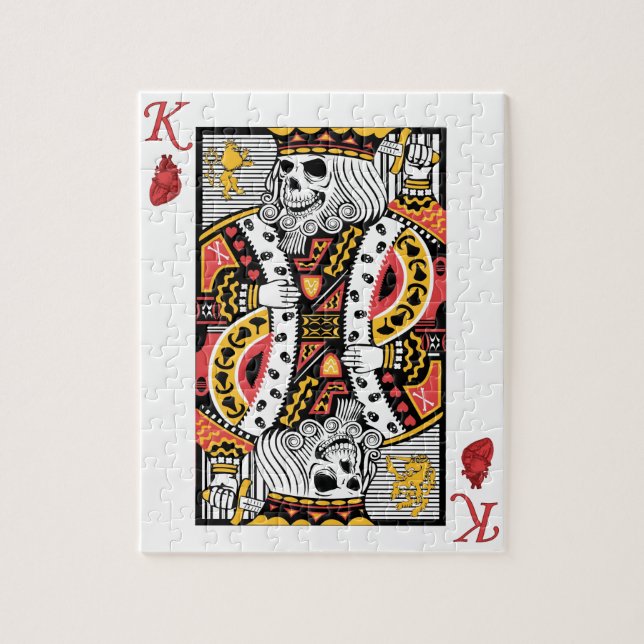Puzzle Carte squelettique du Roi jeu d'horreur (Vertical)