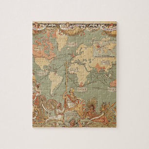 Puzzle Carte victorienne vintage d'Empire Britannique