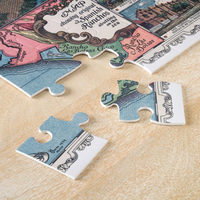Puzzle Carte vintage 1871 de Los Angeles (Côté)