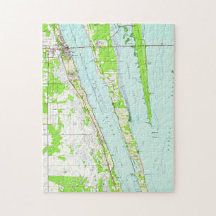 Puzzle Carte vintage de cacao la Floride (1949)