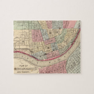 Puzzle Carte vintage de Cincinnati (1780)