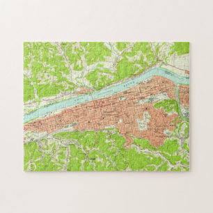 Puzzle Carte vintage de Huntington la Virginie