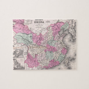 Puzzle Carte vintage de la Chine (1862)
