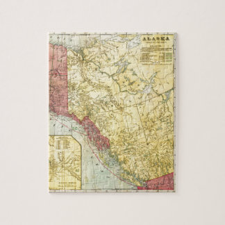 Puzzle Carte vintage de l'Alaska