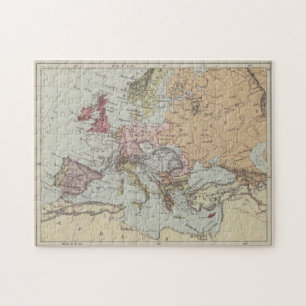 Puzzle Carte vintage de l'Europe