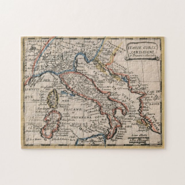 Puzzle Carte vintage de l'Italie (1659) (Horizontal)