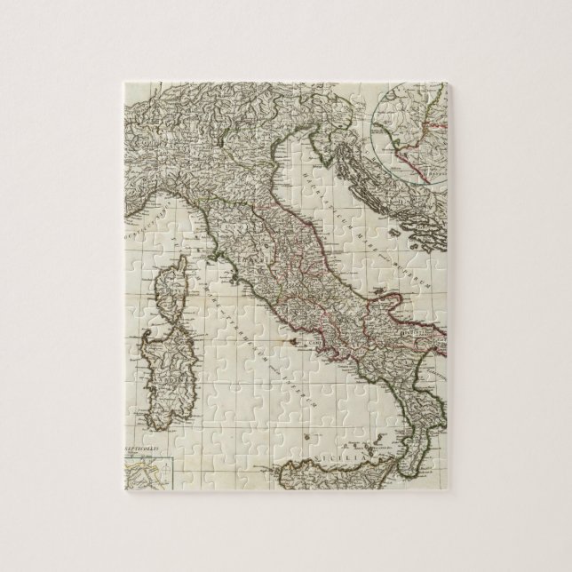 Puzzle Carte vintage de l'Italie (1764) (Vertical)